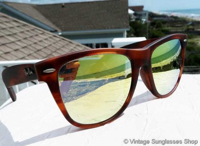 Ray Ban W1681 Wayfarer II B 23 Gold Mirror Sunglasses